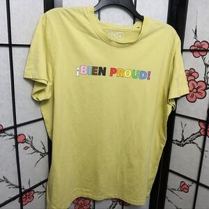 JZD Plus Size Butter Yellow Short Sleeve Tee Shirt ¡Bien Proud!
